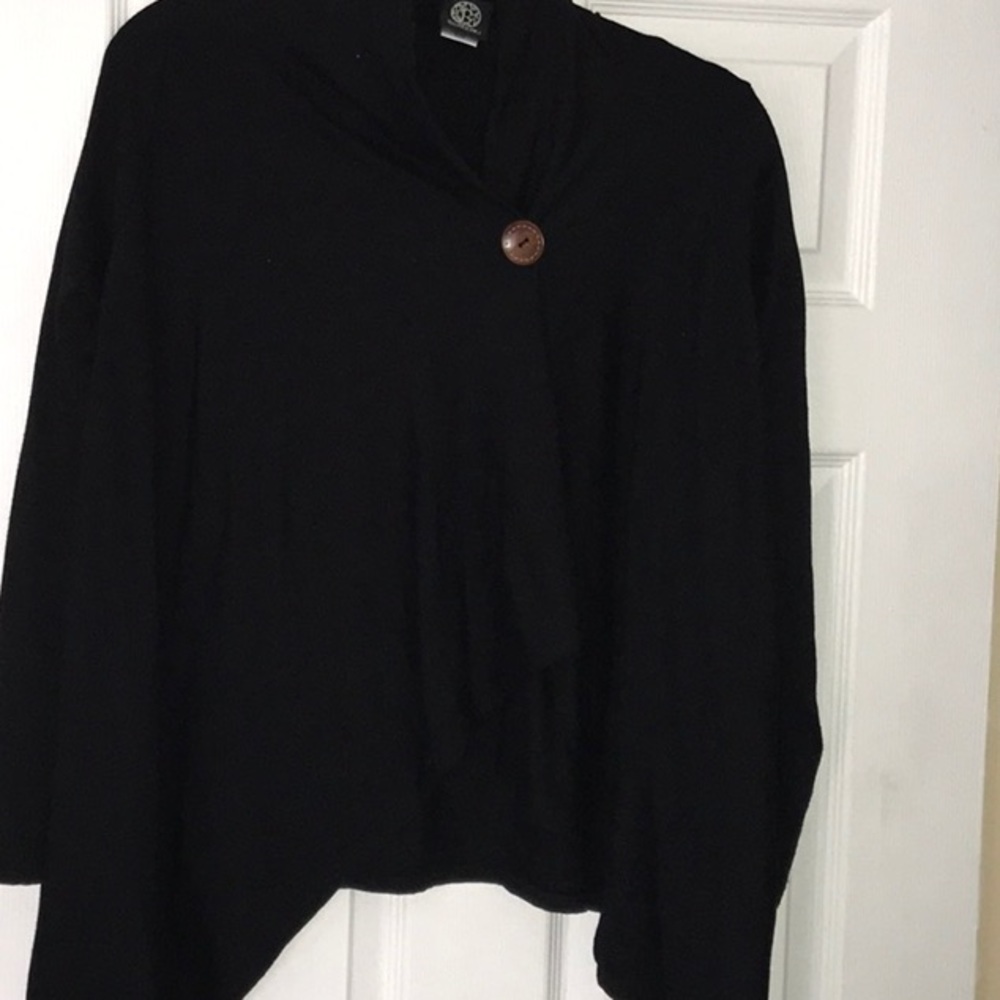 Black Bobeau wrap sweater, size medium
